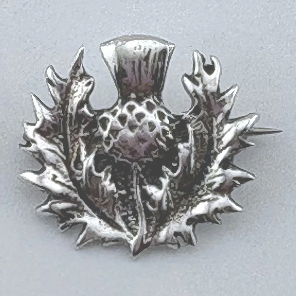 1921 Henderson & Horner Brothers 925 Sterling Silver Scottish Thistle Brooch
